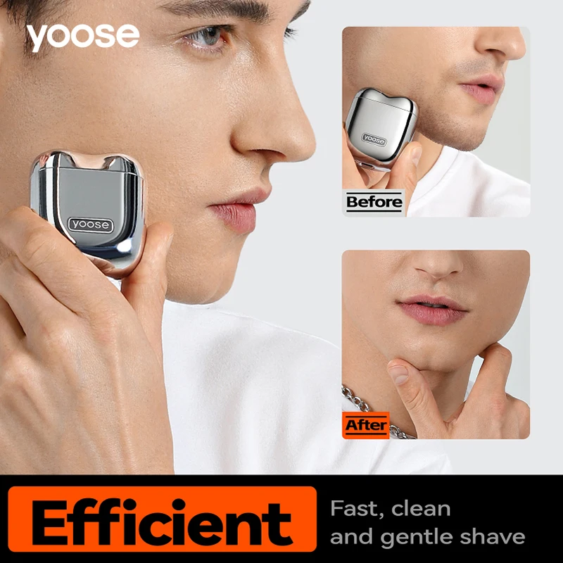yoose Mini Shaver Rechargeable Wet &b Dry Electric Shaver with IPX7 Waterproof, Portable for Travel, Type-C Charge, Gifts (Black) (art.: 3920bf43bfa2b) - 3920bf43bfa2b