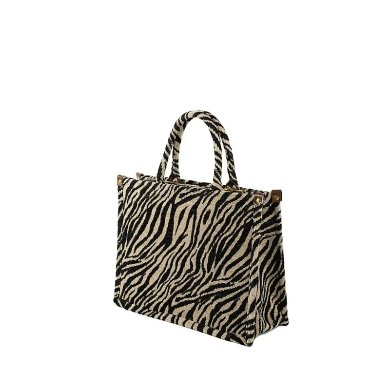 Light Luxury Tote Handbag Leather Women's Bag 2023 New Zebra Pattern Purse One-shoulder Satchels Sac