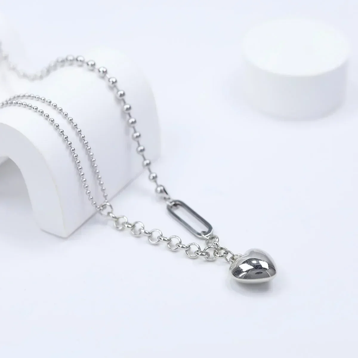 ChicSilver персонализированное серебряное изящное маленькое ожерелье с подвеской в