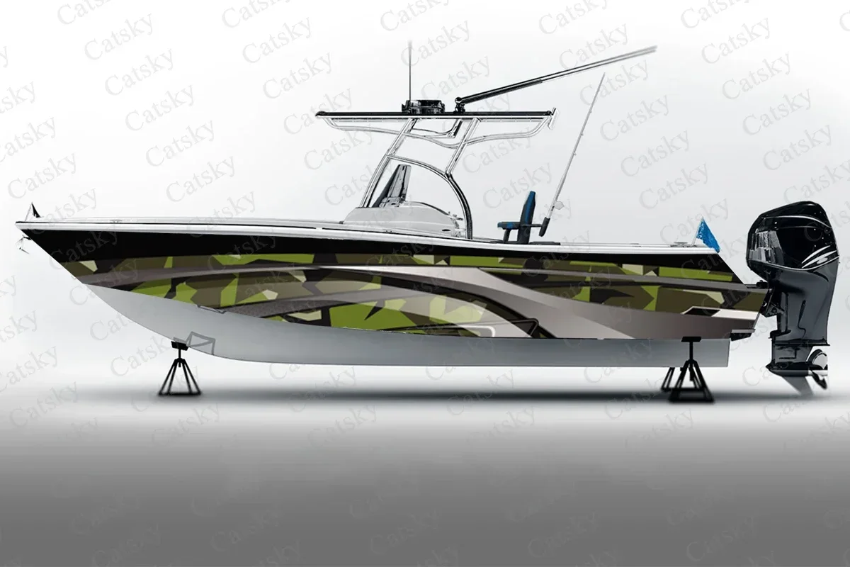 Пламя вектор абстрактная графика наклейка на лодку упаковка рыбная лодка