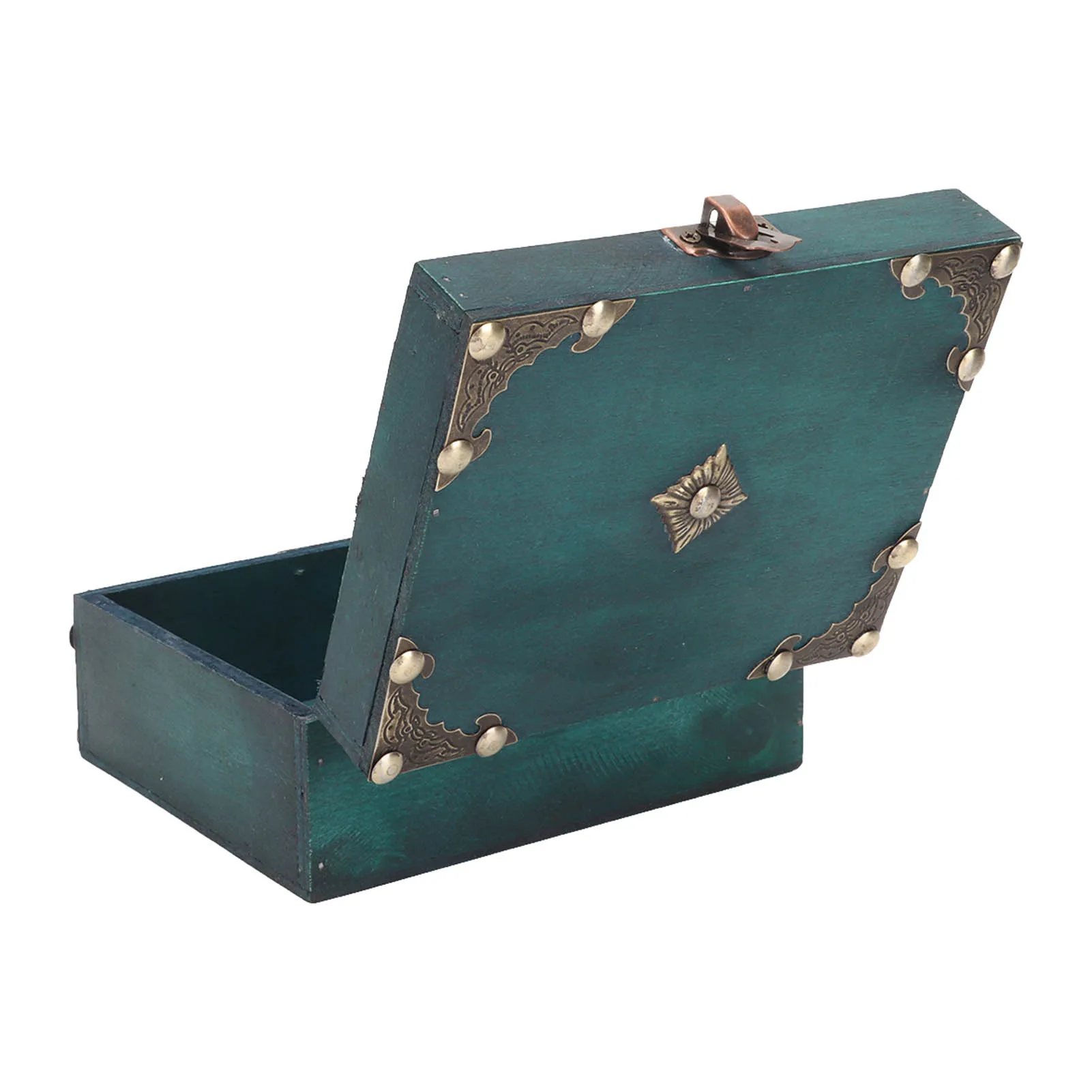 Деревянный ящик с сокровищами комбинированным замком изысканный винтажный