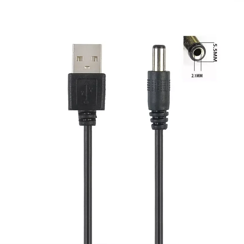 

DC Charger Power Cable Cord USB A Male to 2.1/2.5*0.7/4.0*1.7/3.5*1.35 5.5mm Barrel Jack Power Cable Cord Connector