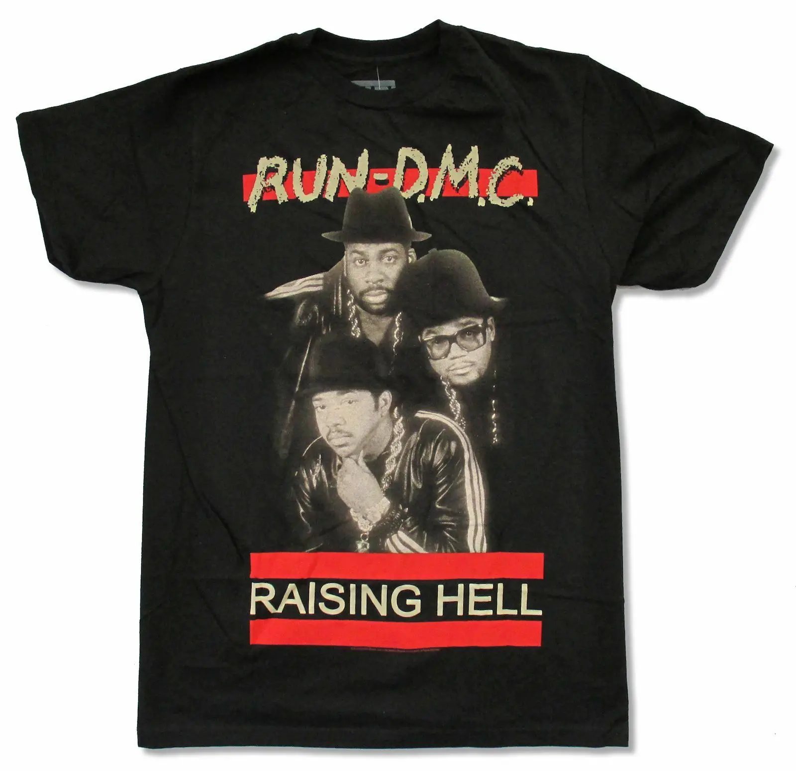 

Run DMC Hell Shot Black T Shirt New Raising Rap Hip Hop