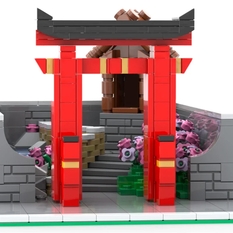 Модель Moc для сборки улиц и городов Модульные строительные блоки японской