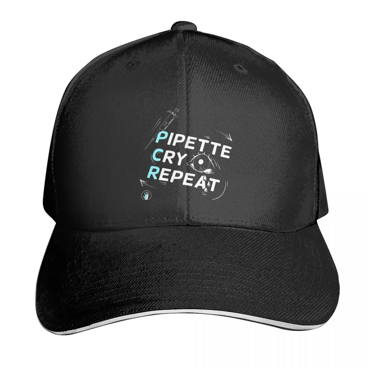 

Pipette Cry Repeat Casquette, Polyester Cap Customizable Adult Birthday Gift
