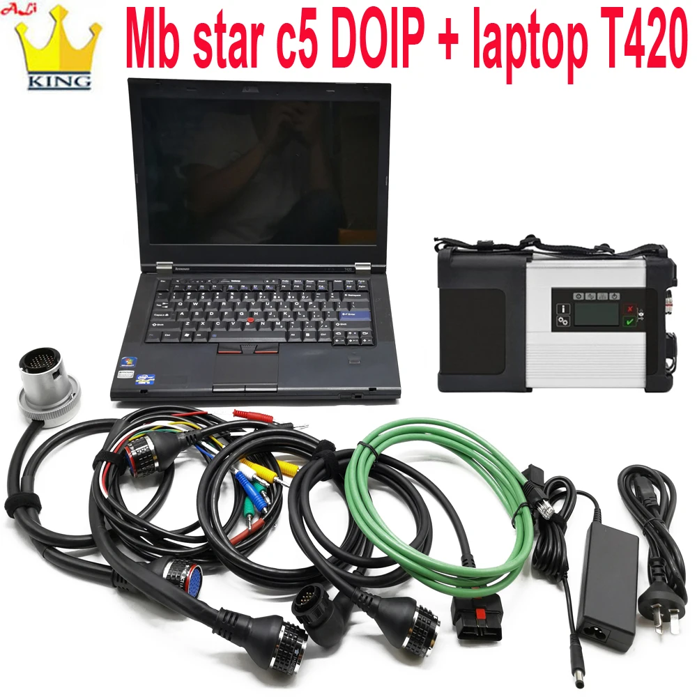 Диагностический инструмент для ноутбука Mb Star C5 plus DOIP 2023,03 SD Connect C5 с программным обеспечением SSD wifi-сканер mb star c5 vediamo/DSA/DTS T420