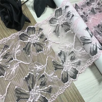 2mlot elastic lace trim black pink lace fabric two tone lace diy craft clothing lace accessories embroidery lace trim