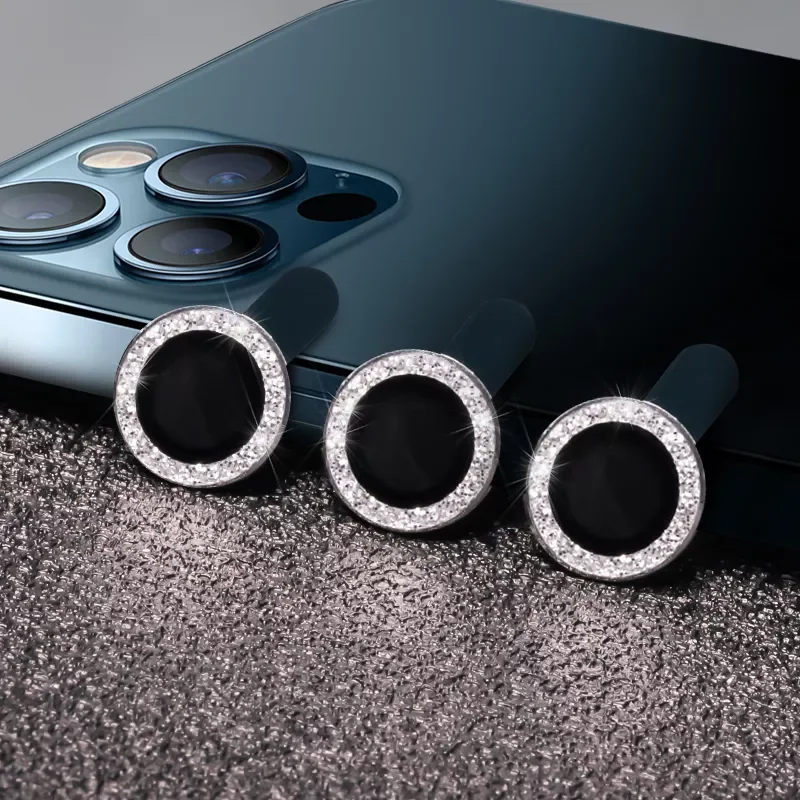 

Bling Glitter Camera Protector for iPhone 11 12 13 Pro Max Camera Len Protect Ring Cover for iPhone 13 12 Pro Screen Protector