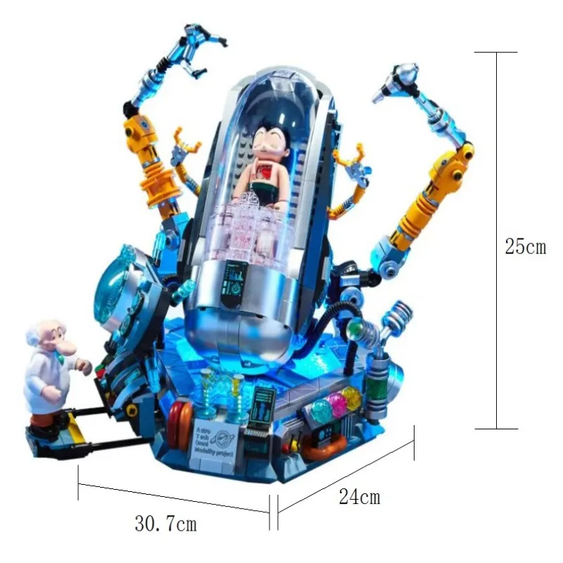 

1500pcs Iron Wall Astro Boy Awakening Moment Genaku Second Generation Robot Model Tide Play Building Block Assembly 86205 Toys
