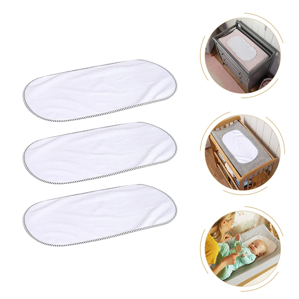 

3 Pcs Incontinence Bed Pad Urine Pad Mattress Crib Waterproof Changing Liner Liners Bumper Cotton Pads Covers Travel Table