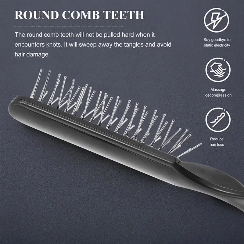 

3pcs Detangling Brush Wire Bristle Brush Comb Massage Comb Scalp Massage Brush