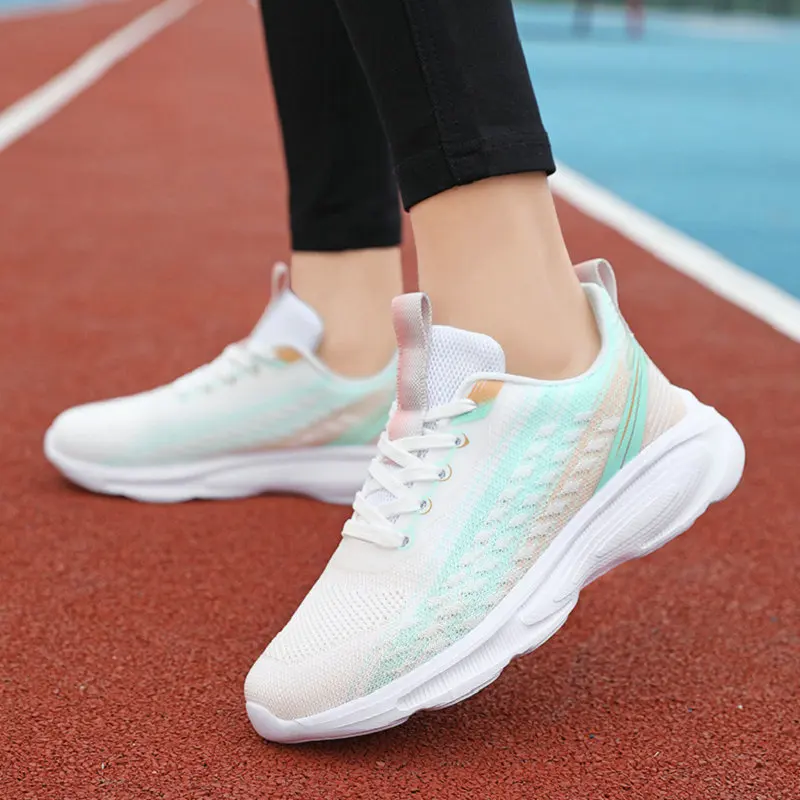 2023 Women's Sports Shoes Spring Fashion Leisure Running Fitness Soft Slippers Dance Flat Comfort Shoe Style Zapatos De Mujeres