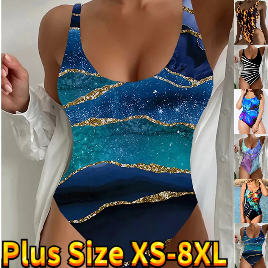 

2023 Monokini Female Summer Vacation Swimsuit Large Size Swimwear New Beachwear Bathsuit Women Fashion One Piece Bikini Set