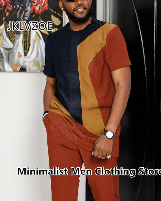 2023 Fashion Men Tracksuit Jogging Outfits 3D Print Trend T-Shirt+Long Pants Street Oversized Men's Clothes Sports 2 Piece Sets