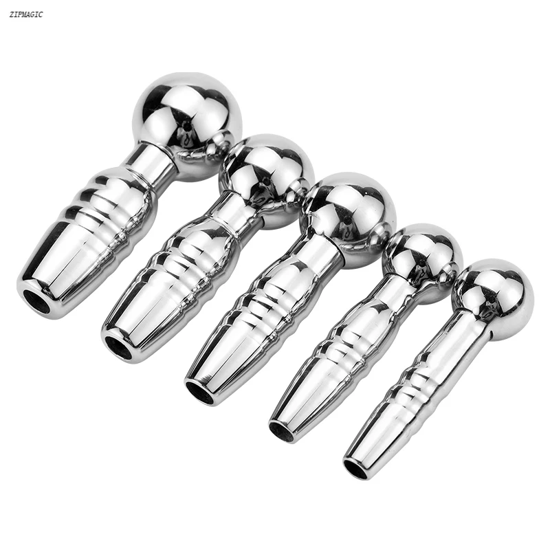 

Penis Plug Male Urethra Catheter Metal Penis Plug Urethral Stretcher Urethral Sound Dilator Adult Sex Toy For Men Erotic Shops