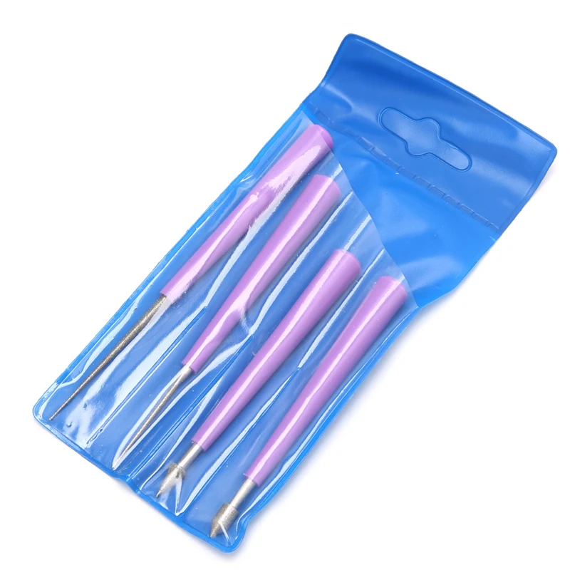 

4pcs Diamond Pearl Glass Bead Reamer Burr Beading Hole Enlarger Tool Set DIY New