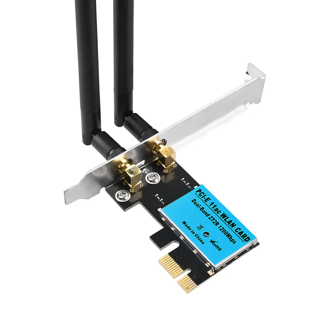 

PCIE-AC1200 1200Mbps Wireless Network Card Dual Band 2.4G/5GHz Wireless PCI-E WiFi Adapter Card Receiver For Computer