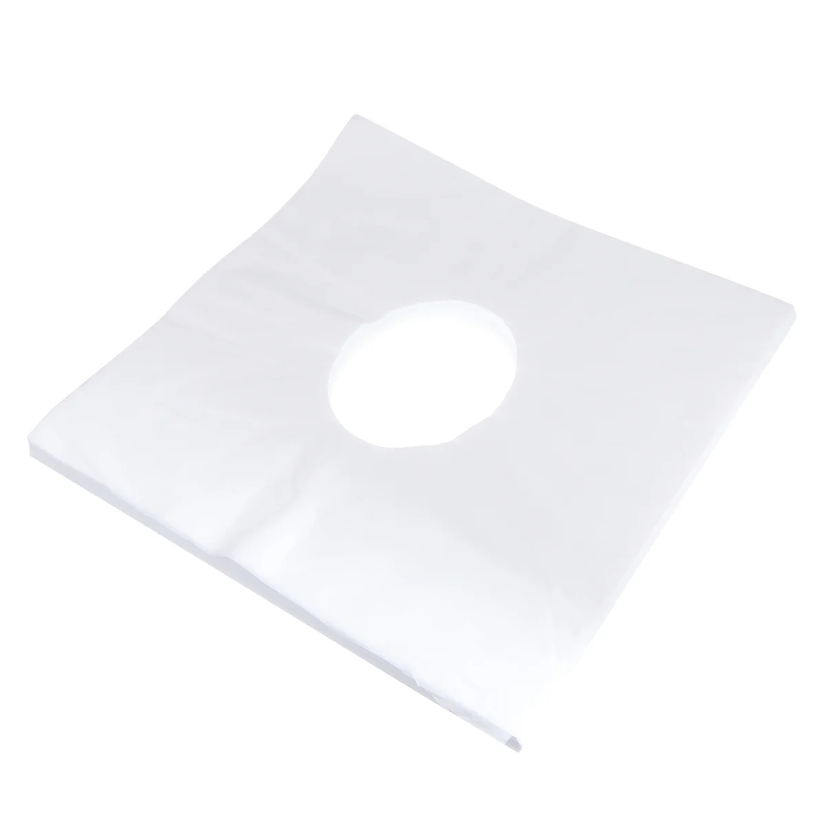 

200 Pcs White Pillow Case Massage Chair Cover Neck Hole Cushion Face Disposable