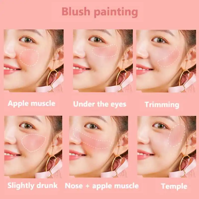 Корейские Румяна Персиковый Крем для макияжа палитра румяна контура щек