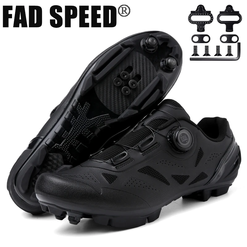 

2022 New MTB Cycling Flat Shoes Men Route Road Bike Speed Cleat Sneaker Racing Women Bicycle Mountain Spd Biking Footwear Clits