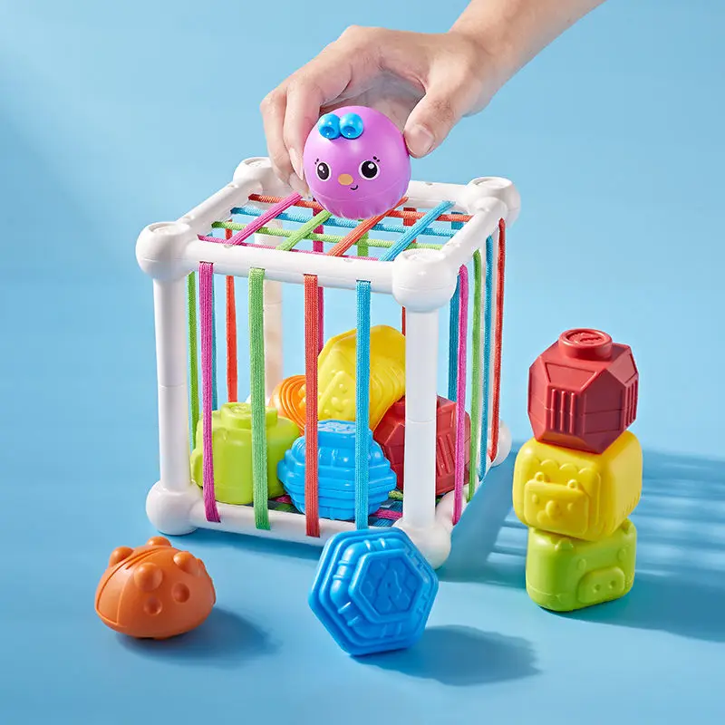 

New Montessori Colorful Shape Blocks Sorting Game Baby Learning Educational Toys for Children Bebe Birth Inny 0 12 Months Gifts