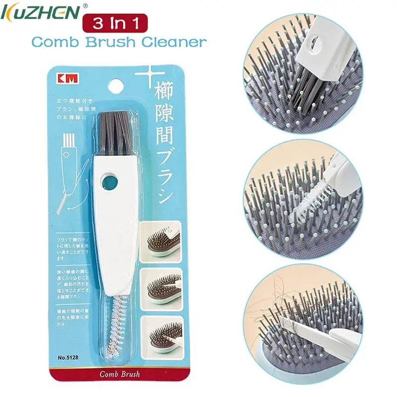 

2 In1 Comb Brush Cleaner Cleaner Remover Embedded Beauty Tool Plastic Handle Hair Comb Cleanup Hook Salon Hairdressing Tool