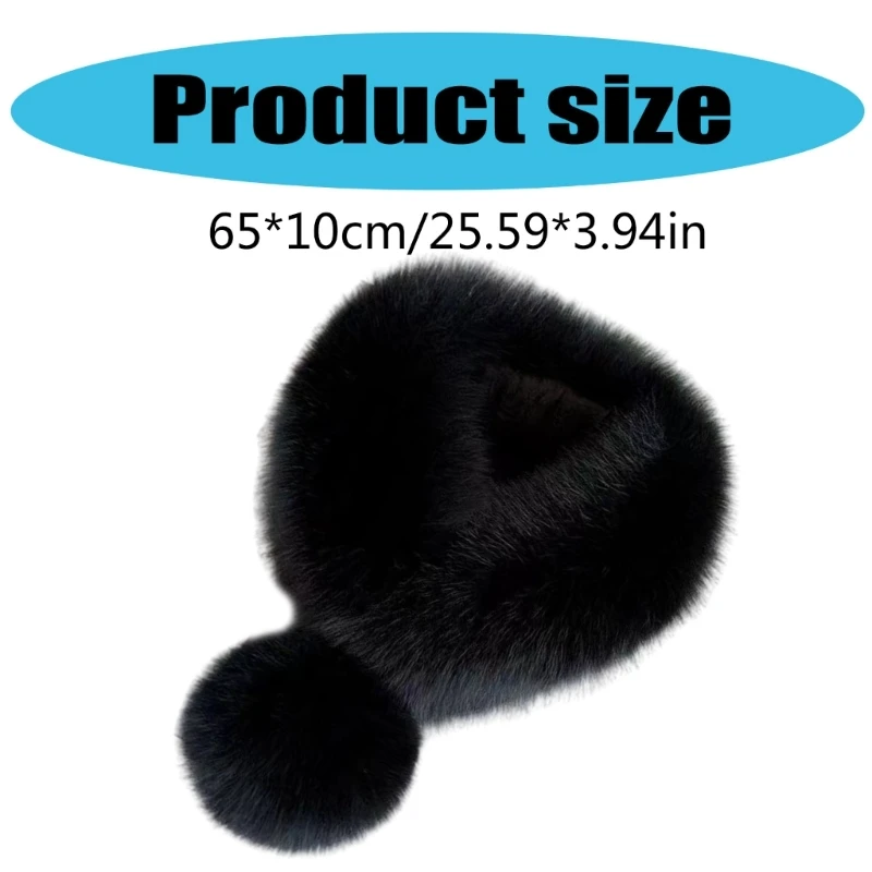 Пушистый плюшевый шарф для женщин-подростков зимний утолщенный теплый на шею