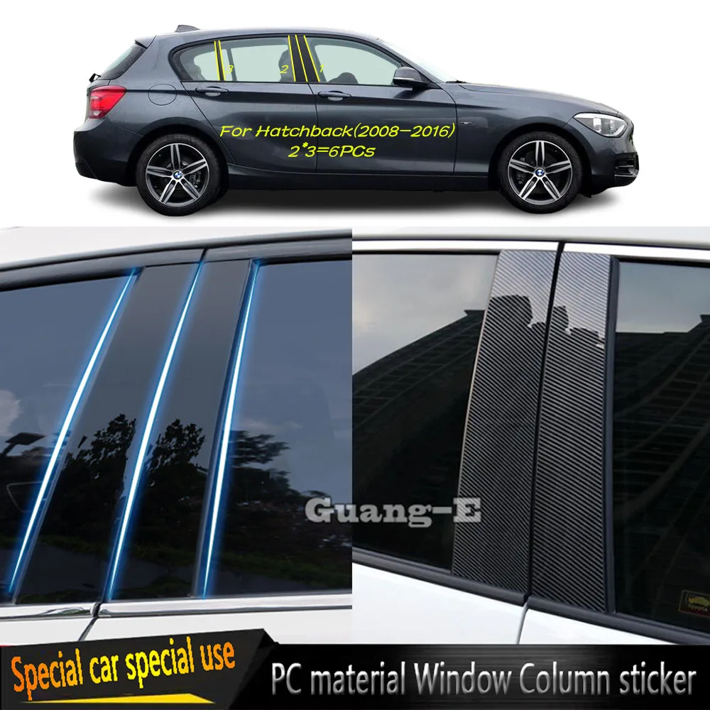 

For BMW 1 Series Hatchback 2008 2009 2010-2016 Car PC Material Pillar Post Cover Door Trim Window Molding Decorative Sticker