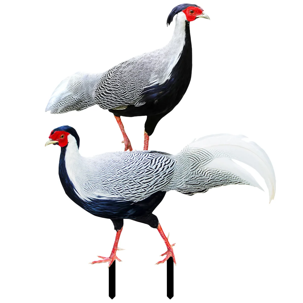 

Garden Chicken Animal Stake Yard Figurines Rooster Decor Lawn Statue Sign Stakes Pheasant Figurine Metal Outdoor Farm Easter
