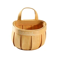 hangings woven storage basket fruit plant organizer wicker basket with handle decorative handmade woven basket for desktop wall