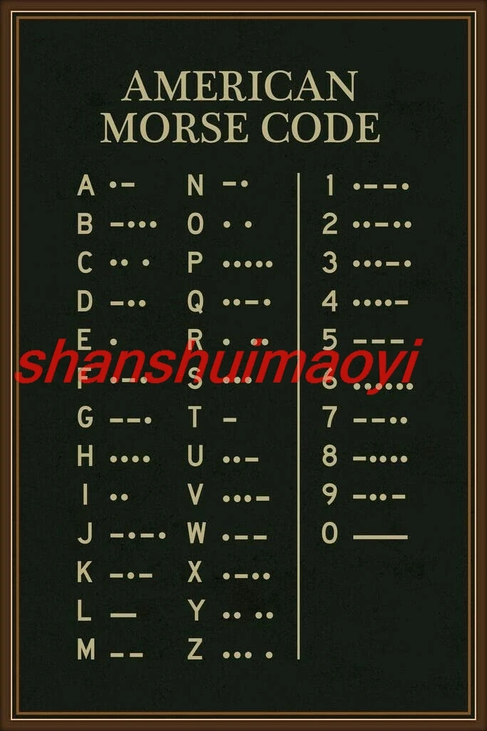 Винтажная металлическая вывеска в стиле ретро-американский код Морзе