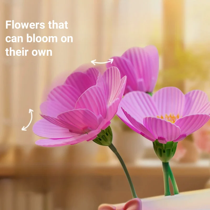 Милый светодиодный ночник в цветочном горшке перезаряжаемая настольная лампа