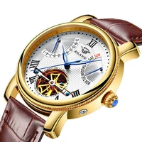 men watch power reserve automatic mechanical watch men of relogio luxury brand watch genuine leather bracelet horloges
