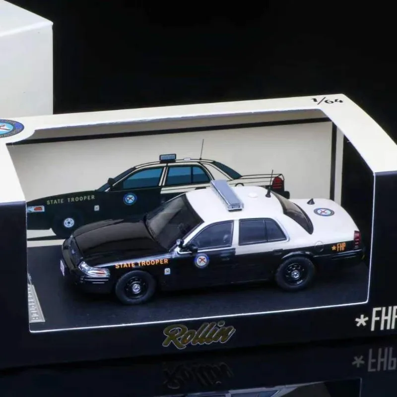Фото В наличии: Модель полицейского автомобиля FHP штата Флорида, масштаб 1:64, из сплава, имитация, игрушка для мальчика, подарок, коллекционная статуэтка для комнаты. №3