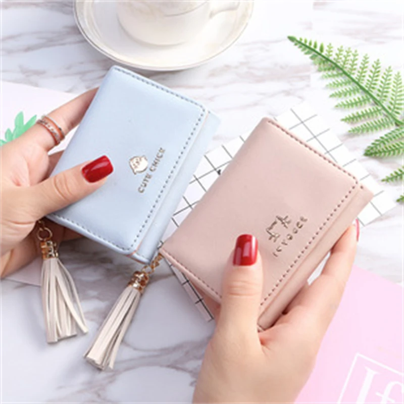 Women's Wallet Fashionable and Lovely Tassel  Soft PU Leather Female Coin Purse Animal Pattern Money Bag
