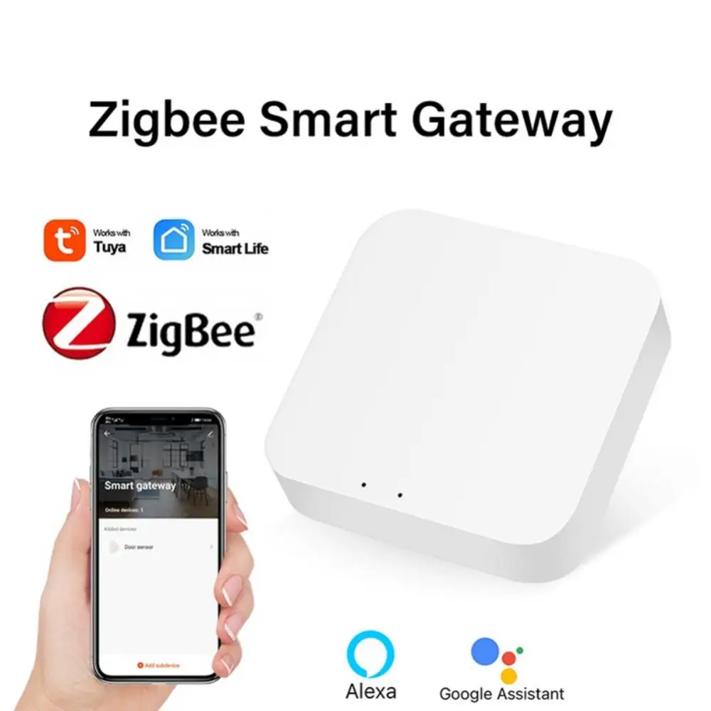 

Tuya Zigbee Gateway Mini Smart Home Gateway Hub Remote Control Automation Device Via Smart Life APP Works With Alexa Google Home