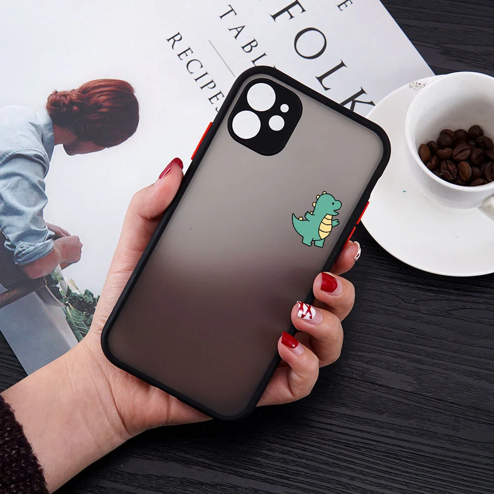 new couple paired lovers pattern matte shockproof phone case skin for iphone 11 12 13 pro max xs xr se3 se 2022 mini shell cover free global shipping