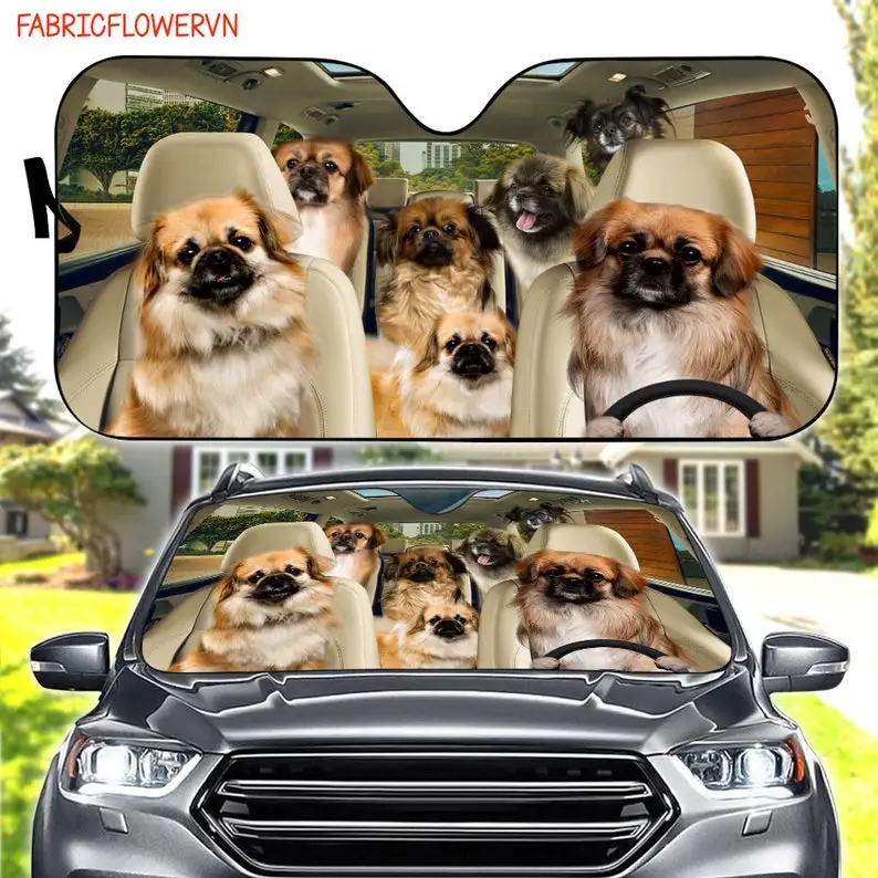 

Tibetan Spaniel Car Sunshade, Tibetan Spaniel Car Decoration, Dog Windshield, Dog Lovers, Dog Car Sunshade, Gift For Mom, Gift F