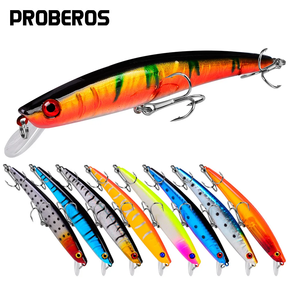 

10 Color Mixed 115mm 102g Minnow Hard Baits Lures 4 Treble Hook Fishing Hooks Fishhooks Pesca Tackle Accessories