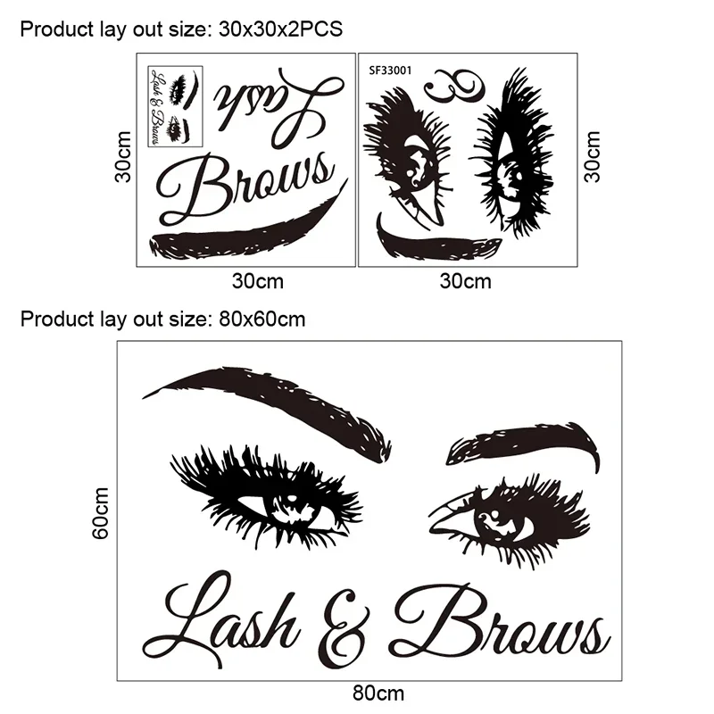 Черные наклейки для ресниц девочек украшения комнаты салонные самоклеящиеся