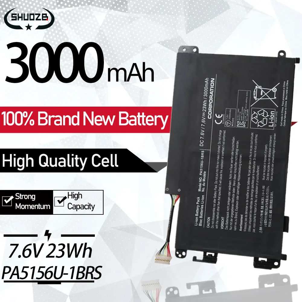 

Новинка, Аккумулятор для ноутбука Toshiba PA5156U W35DT, планшетов 7,6 В, 23 Вт/ч, 3000 мАч, с бесплатным инструментом
