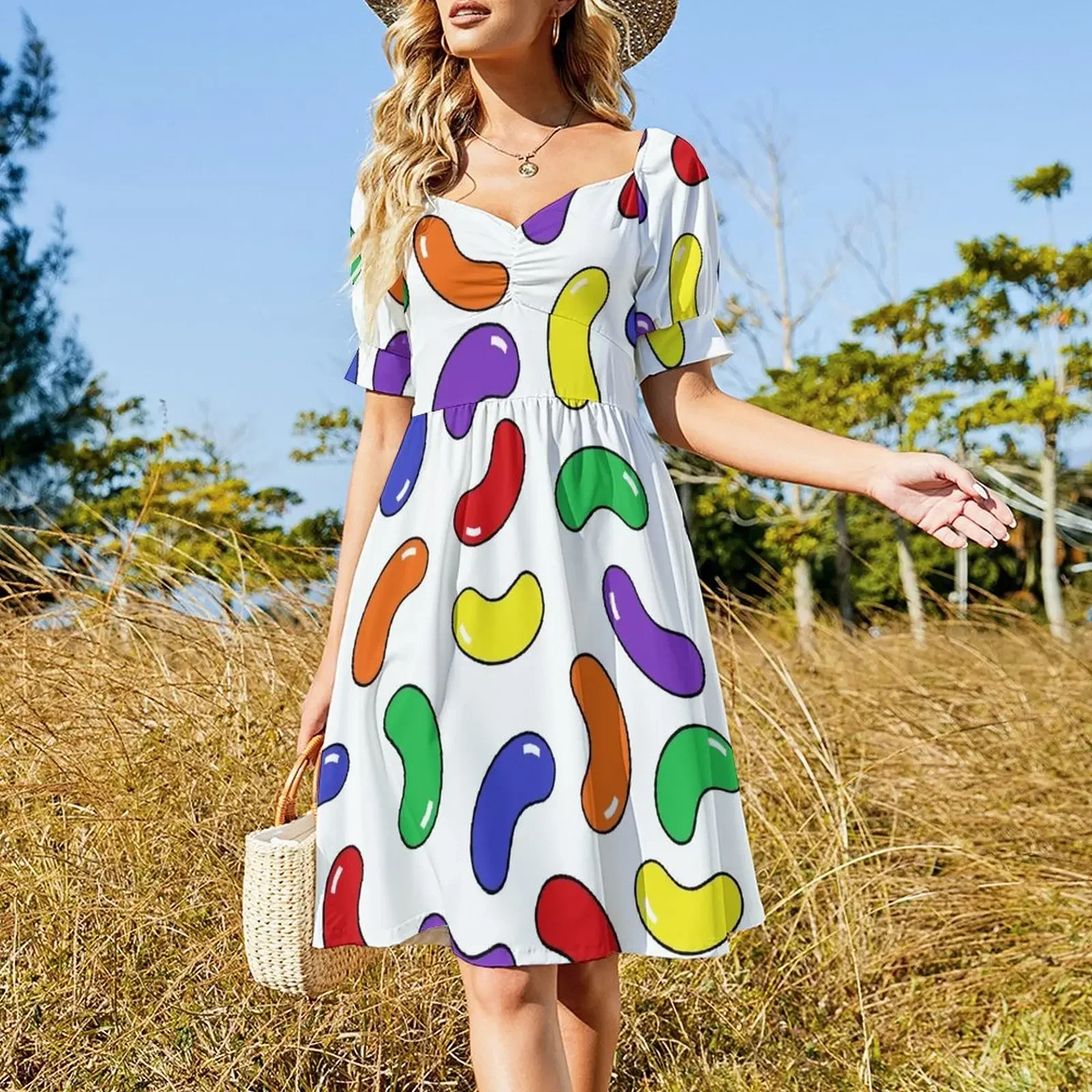 Платье без рукавов с узором Jelly Bean женское элегантное роскошное платье подружки