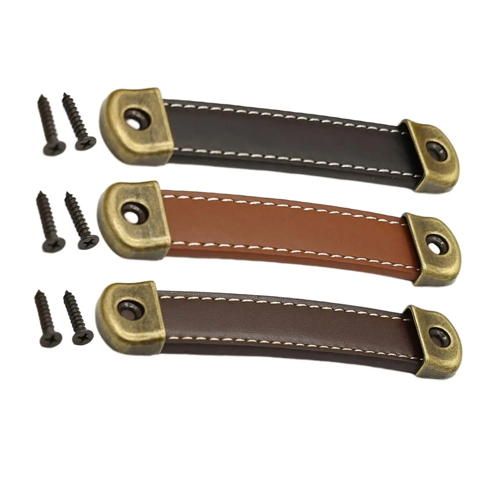 

PU Leather Luggage Handle Handle Straps Cabinet Pulls for Furniture Toolbox