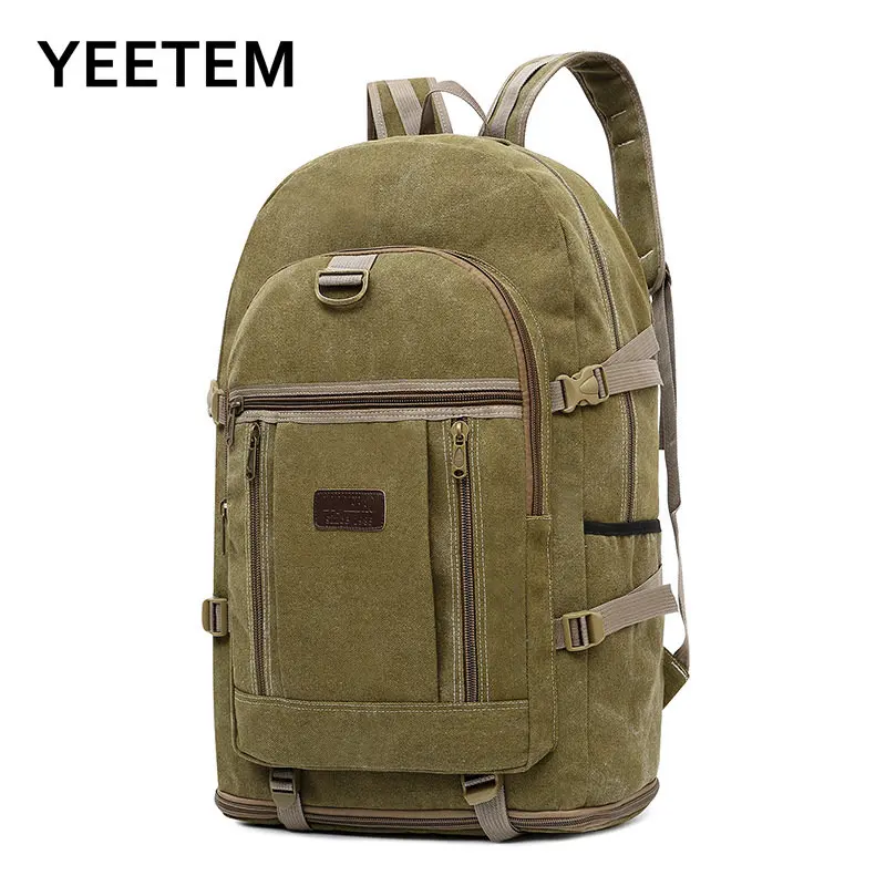 

Винтажный холщовый рюкзак для мужчин, Простая Дорожная сумка на ремне для компьютера и улицы