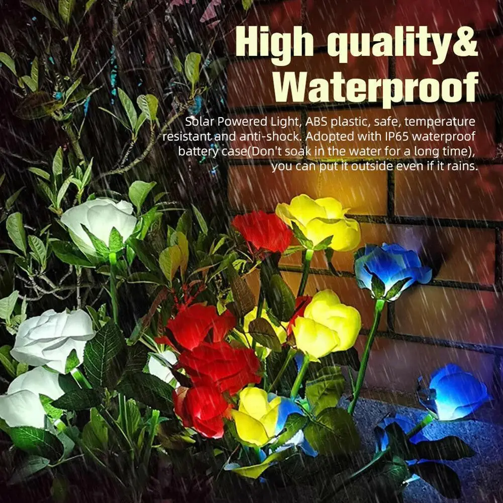 

Водонепроницаемый светильник на солнечной батарее, 5 головок, IP65, искусственные цветы, наземная лампа для украшения сада, вечерние, Y2D7