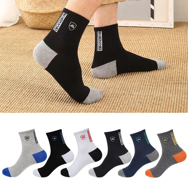5pairsNew autumn and spring men's women's socks sports socks leisure color thick warm breathable quality socks from 5 pairs sold