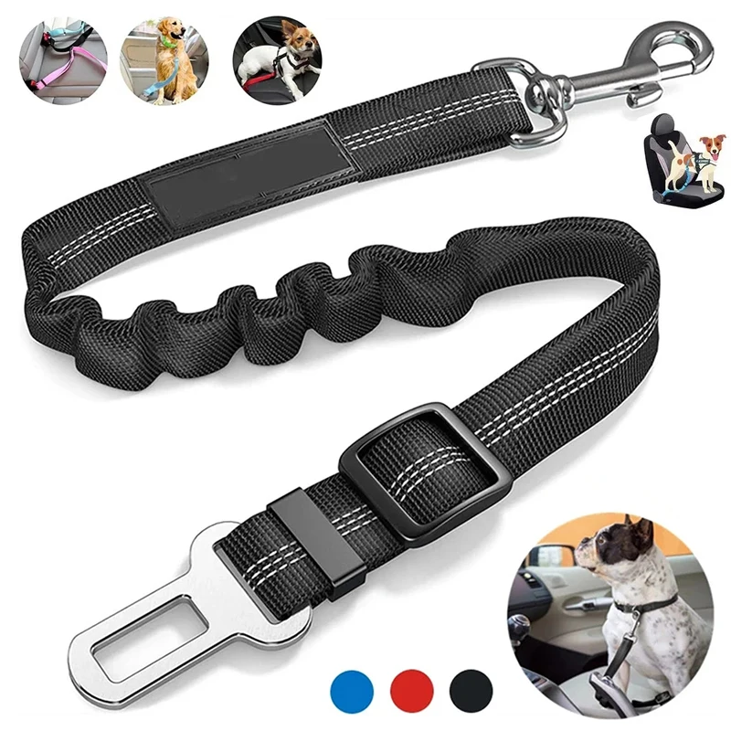 

Seat Fabric Nylon Supplies Harness Travel Durable For For Dogs Pet Bungee Dog Car Tether Reflective Belt Car Seatbelt Adjustable