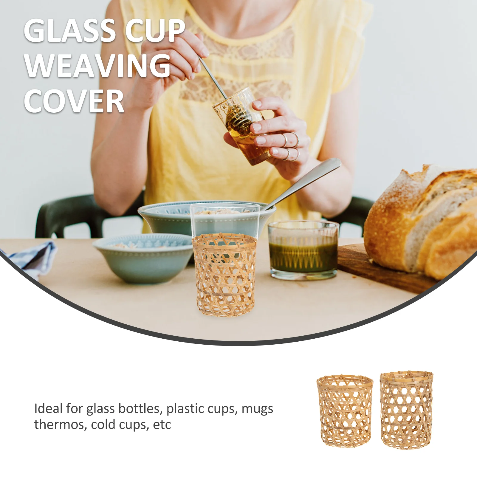 2 шт. бамбуковые крышки для чашек