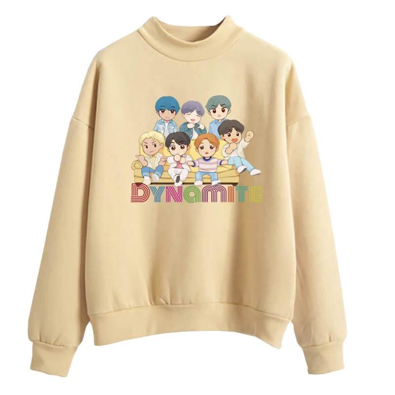 

2020 Осень/Зима Одежда Bangtan Boys симпатичная мультяшная толстовка с изображением динамита периферийные устройства должны быть в том же стиле