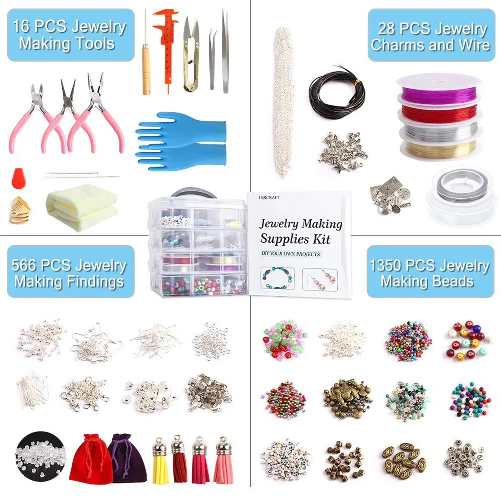 

Seed Beads Beaded Kit Bulk Jump Rings for Earring Pendants Jewelry Making